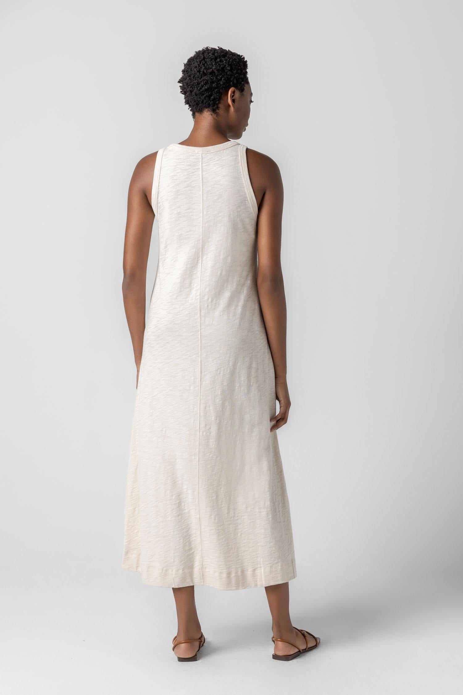 Jewel Neck Tank Dress Womens Dress Canvas A2