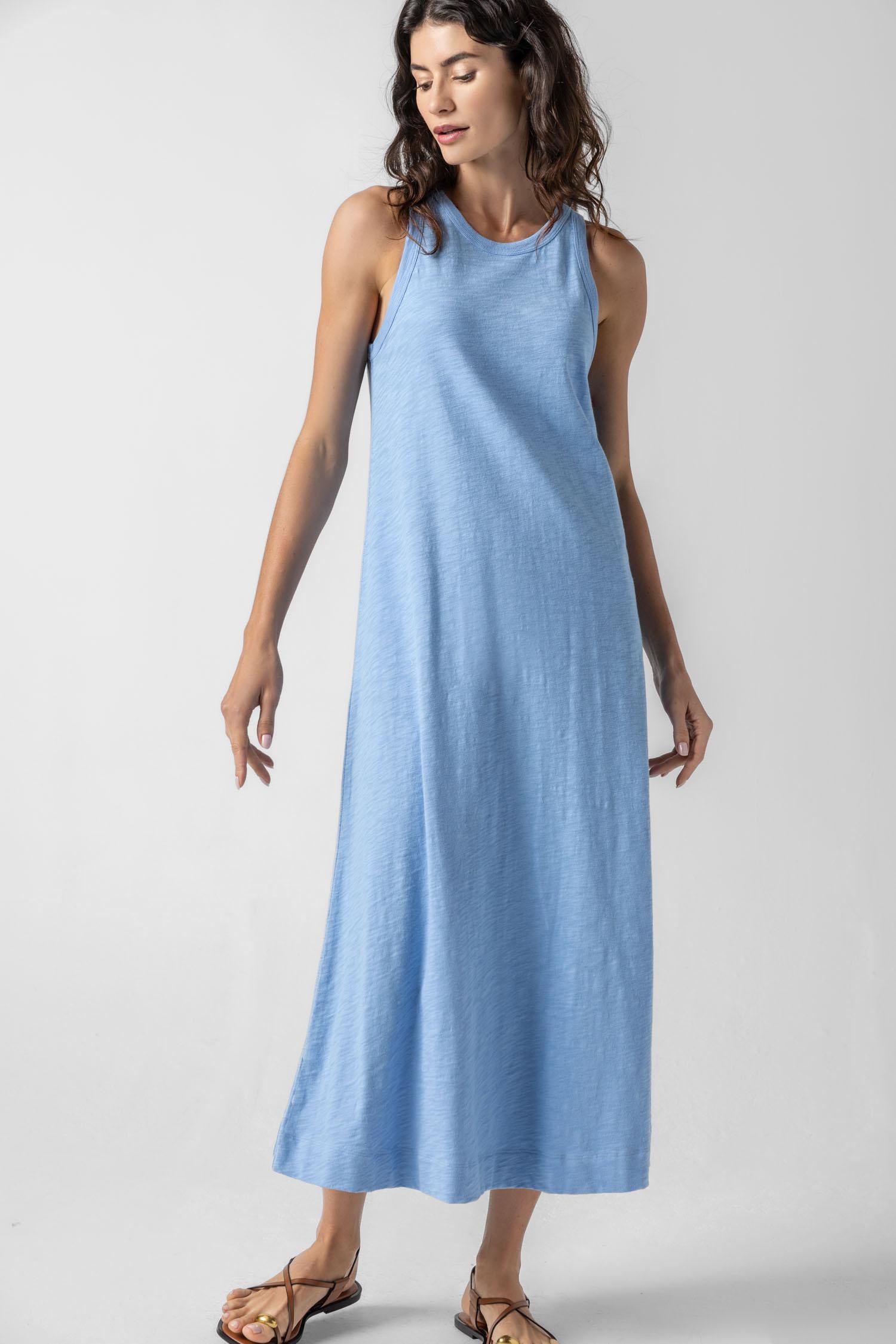 Jewel Neck Tank Dress Womens Dress Malibu A1