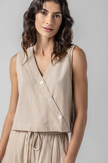 Cross Front Sleeveless Top