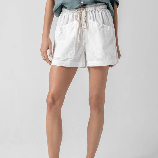 Patch Pocket Shorts Womens Short White A1
