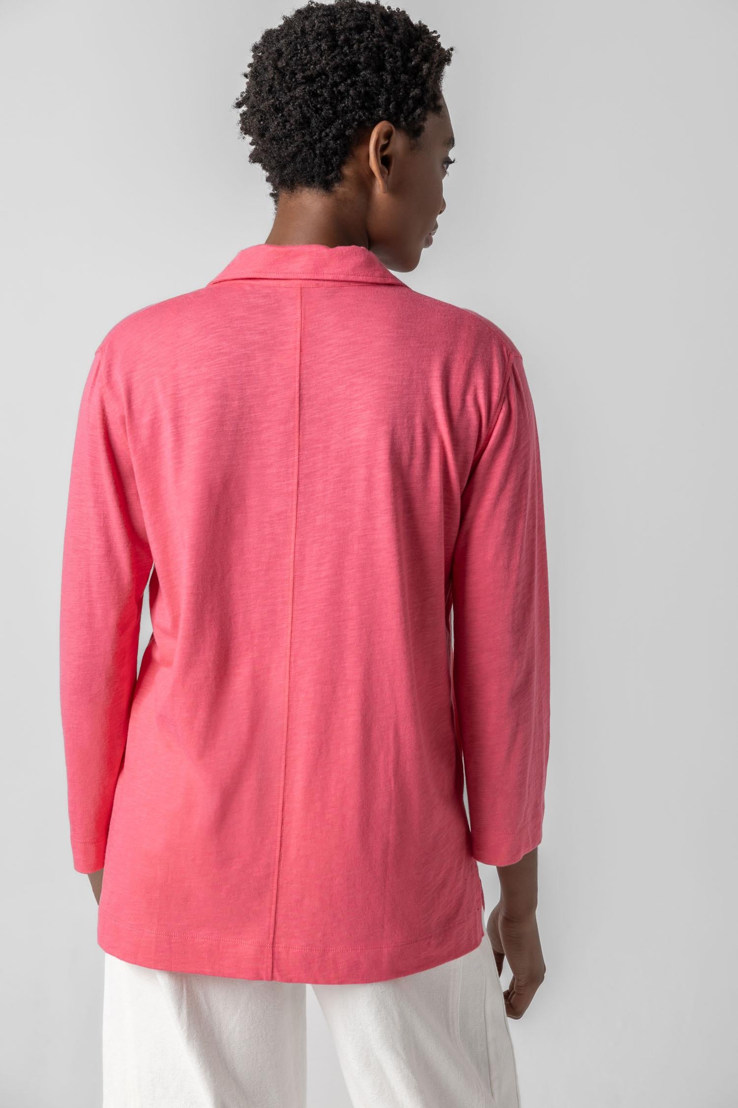 3/4 Sleeve Split Neck Tunic Womens Top Punch A2