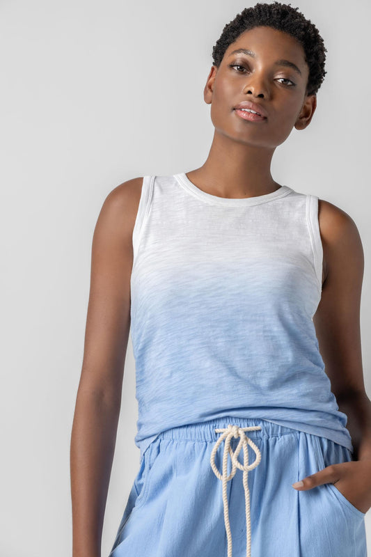 Ombre Back Seam Tank Womens Top Harbor Ombre A1