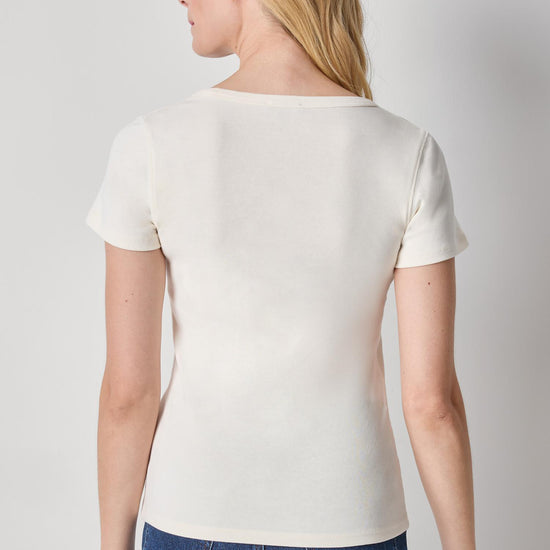 Short Sleeve V-Neck in color Rope Image A2
