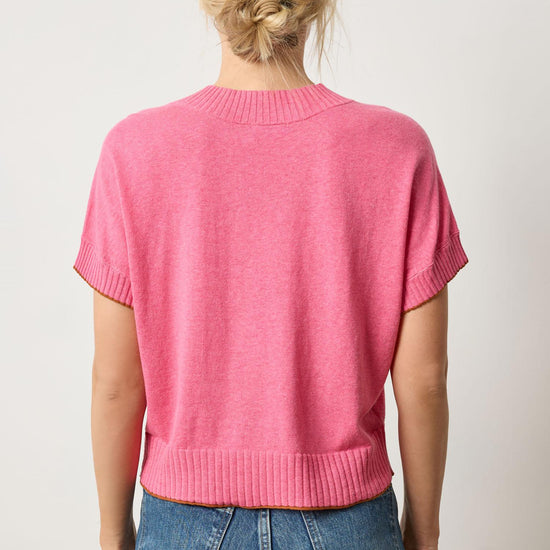 Pleated Sleeve Crewneck Sweater Womens Sweater Calypso A3