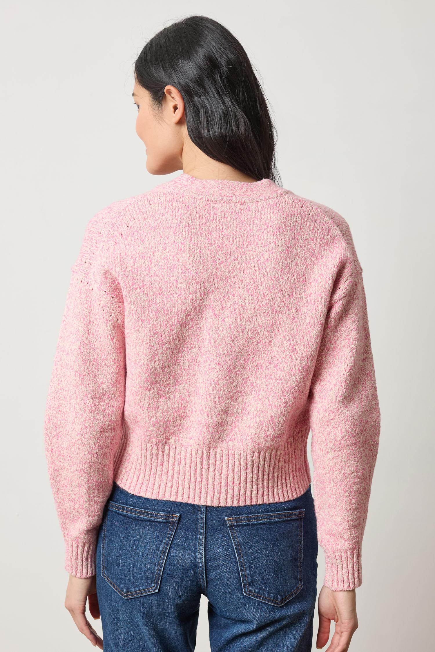 Marled V Cardigan Womens Sweater Rosebud Marl A2