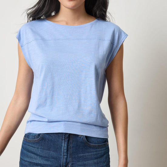 Seamed Wedge Tee Womens Top Wedgewood A1