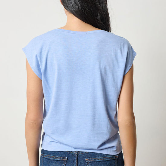 Seamed Wedge Tee Womens Top Wedgewood A2