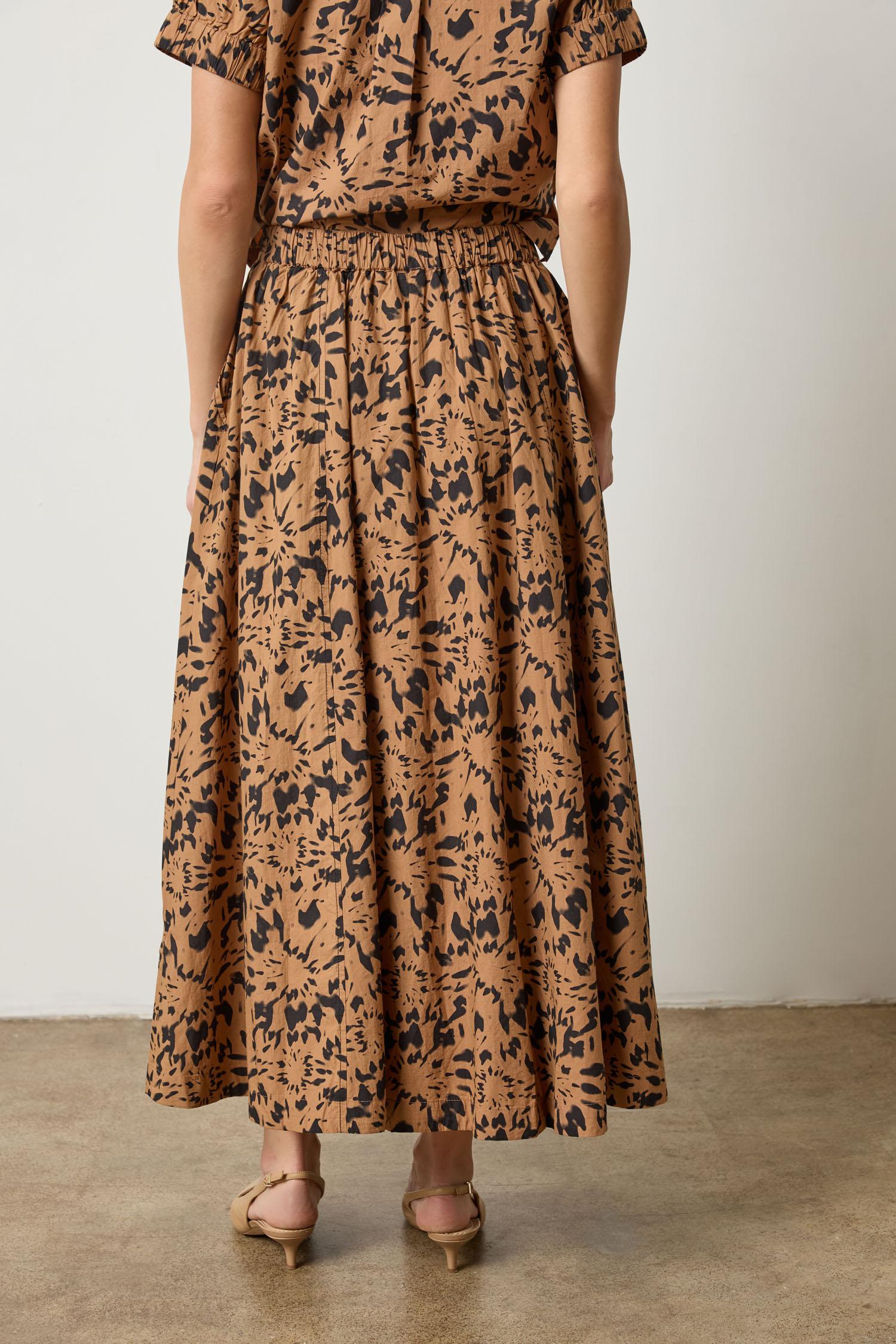 Paneled Maxi Skirt in color Animal Floral Image A2