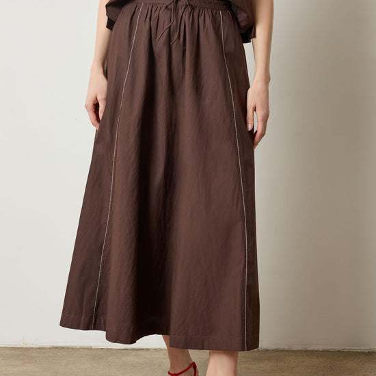 Paneled Maxi Skirt in color Espresso Image A1