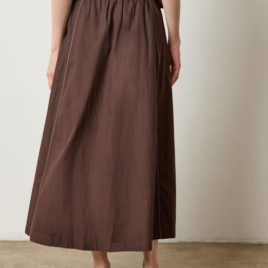 Paneled Maxi Skirt in color Espresso Image A2