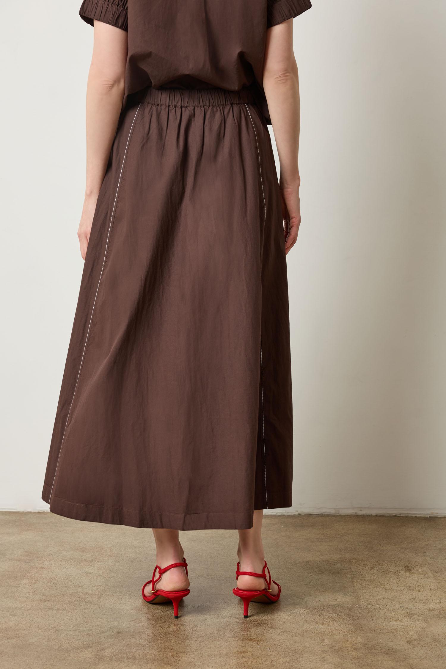 Paneled Maxi Skirt in color Espresso Image A2