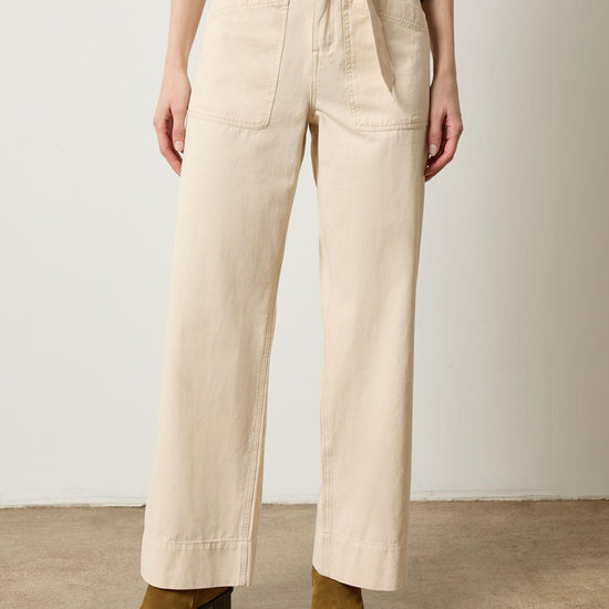 Slant Pocket Twill Pant in color Eggshell Image A1