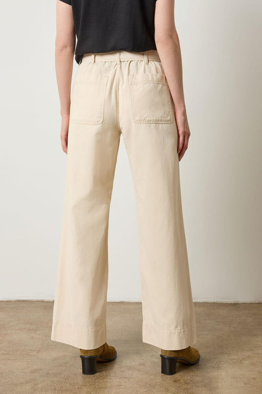 Slant Pocket Twill Pant in color Eggshell Image A2