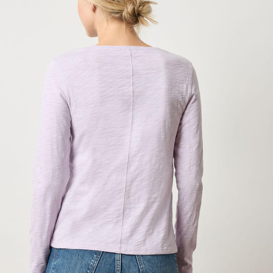 Long Sleeve V-Neck Womens Top Orchid A2