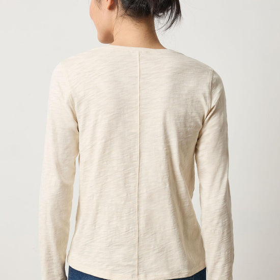 Long Sleeve V-Neck Womens Top Stone A2