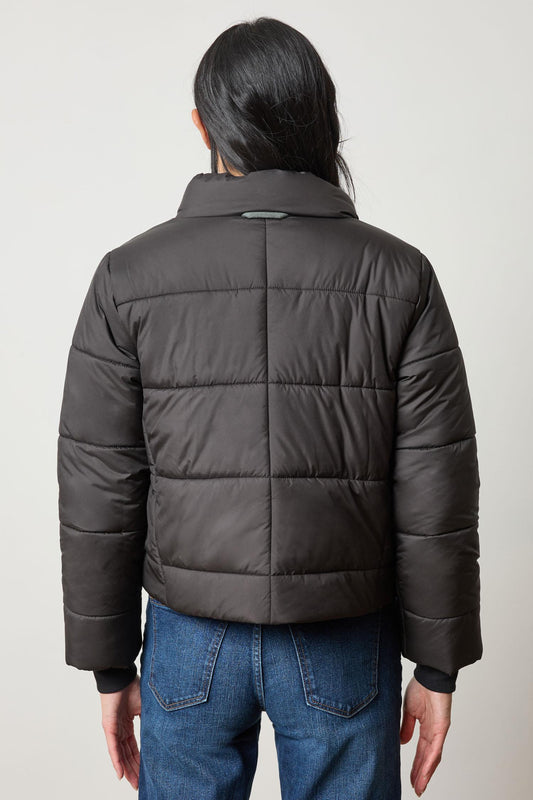 Knit Cuff Jacket in color Black Image A2