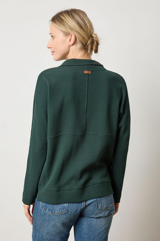Dolman Half Zip Womens Top Spruce A2