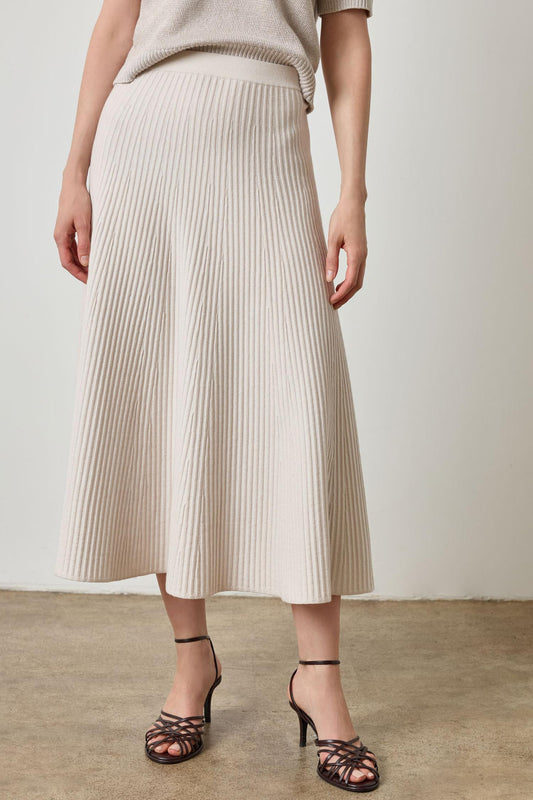 Flared Knit Skirt in color Mist Image A1