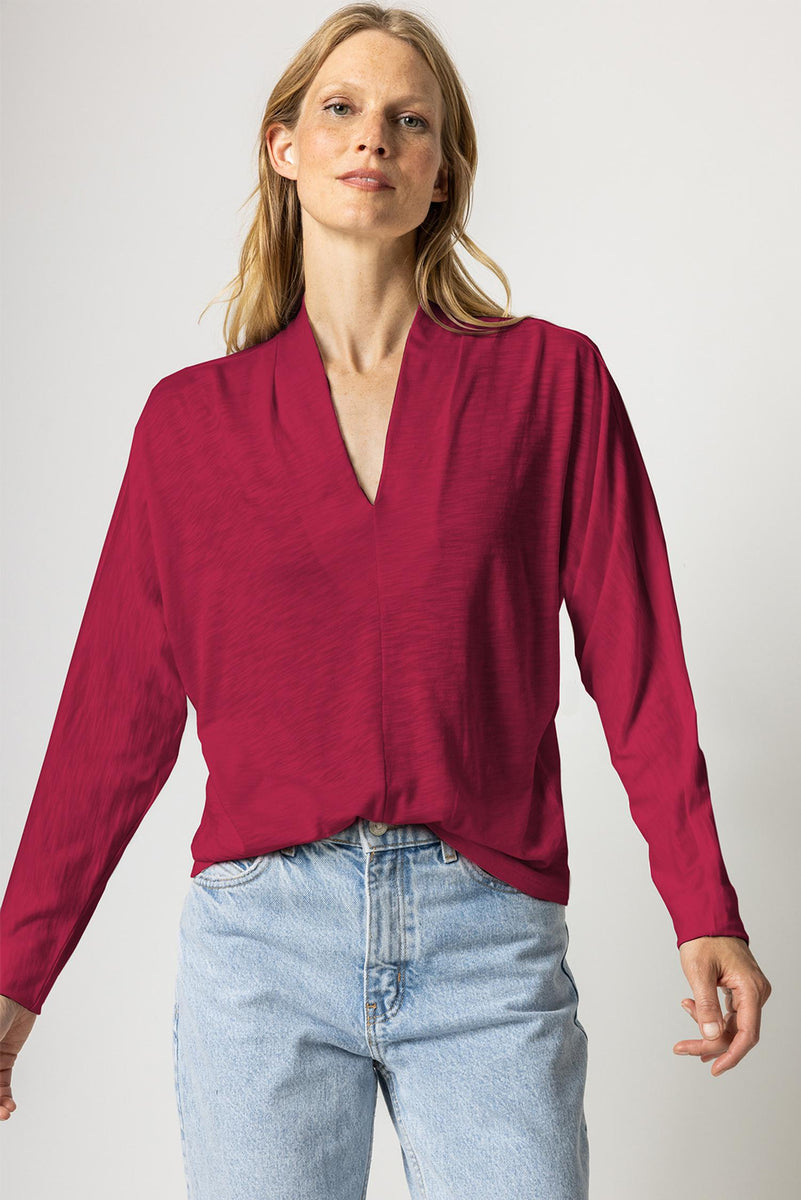 Split Collar Dolman Top