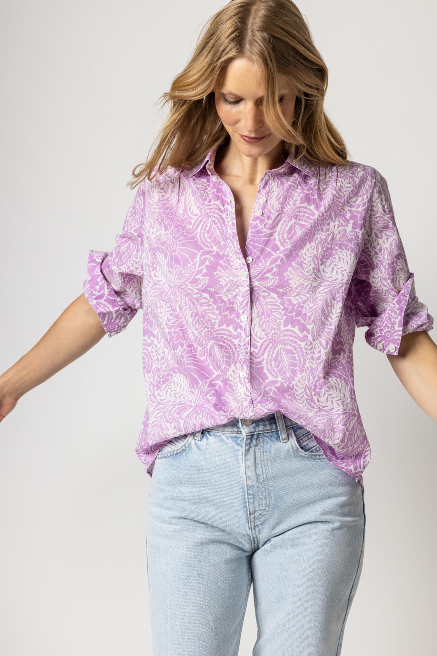 Womens floral 2024 dress shirt