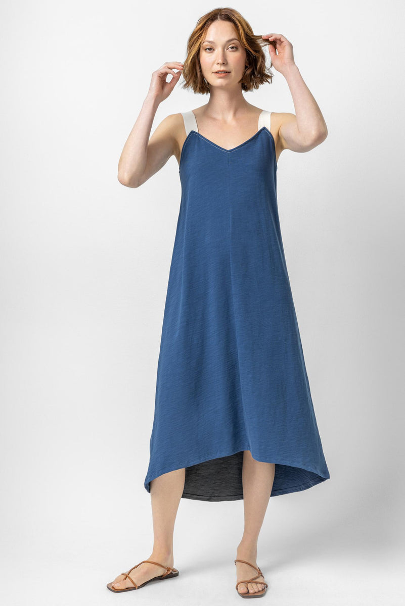 Contrast Strap Tank Dress