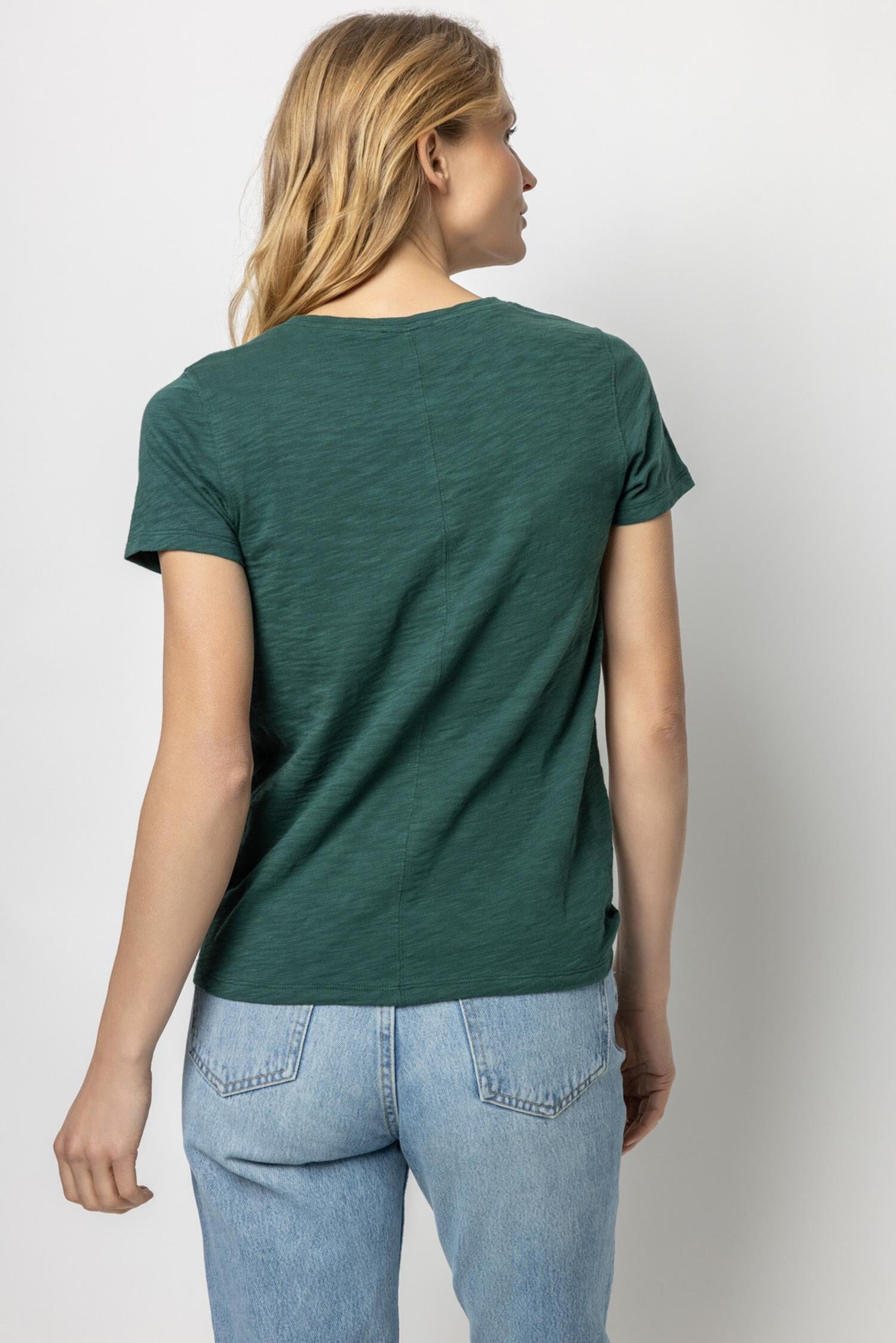 Short Sleeve Back Seam Tee Womens Top Mallard A2