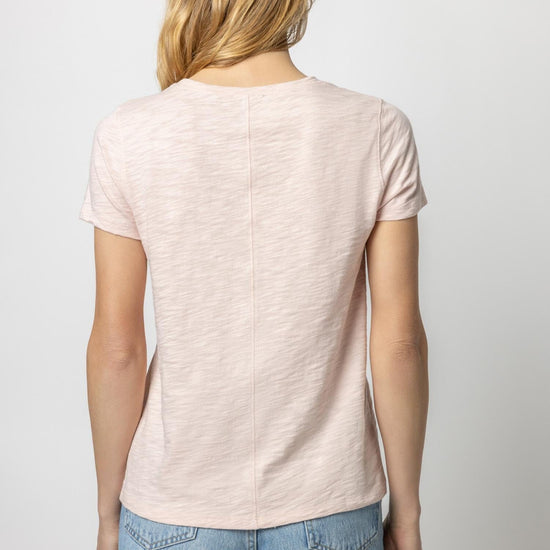 Short Sleeve Back Seam Tee Womens Top Rosebud A2