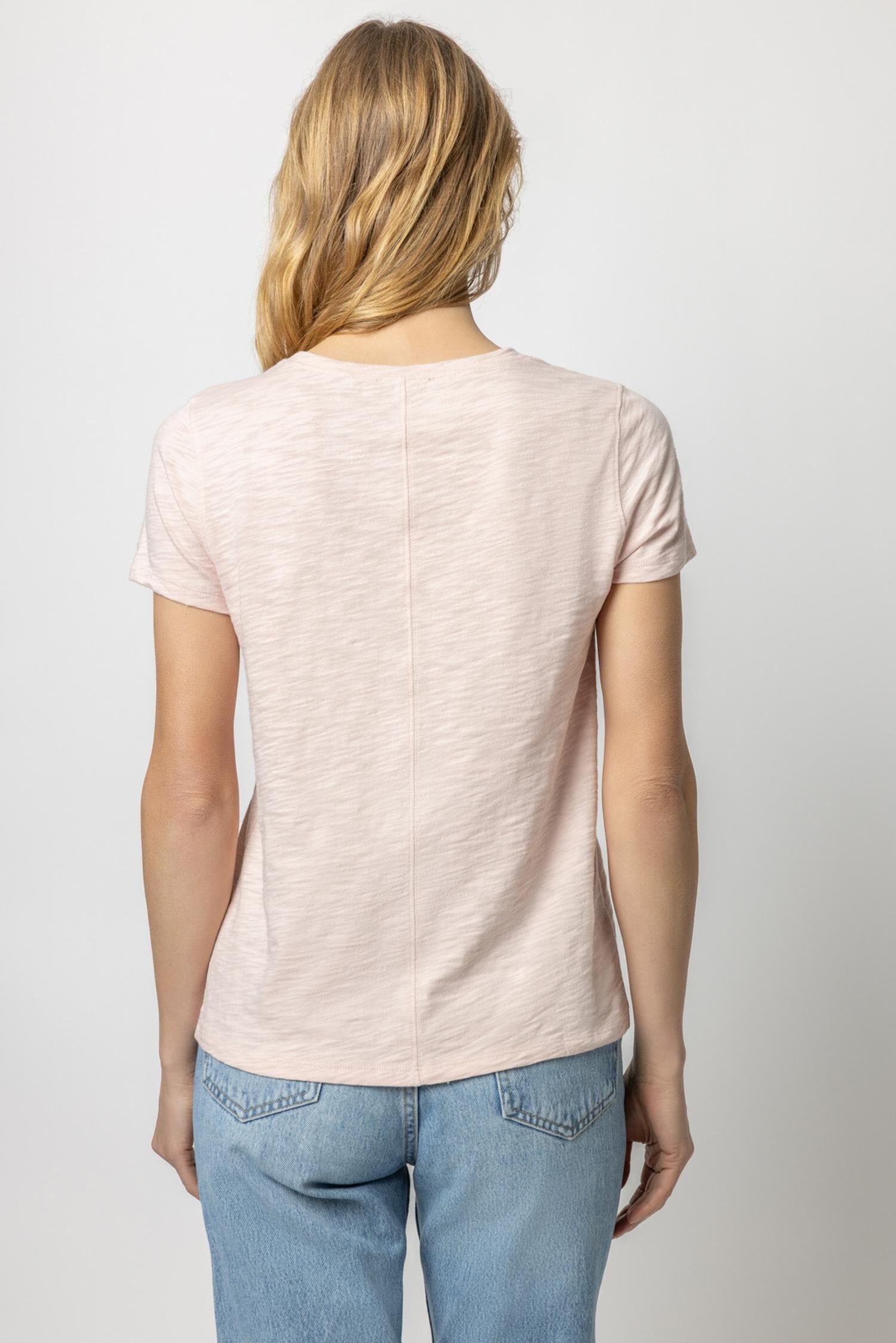 Short Sleeve Back Seam Tee Womens Top Rosebud A2