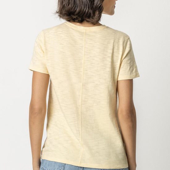 Short Sleeve Back Seam Tee Womens Top Shell A2