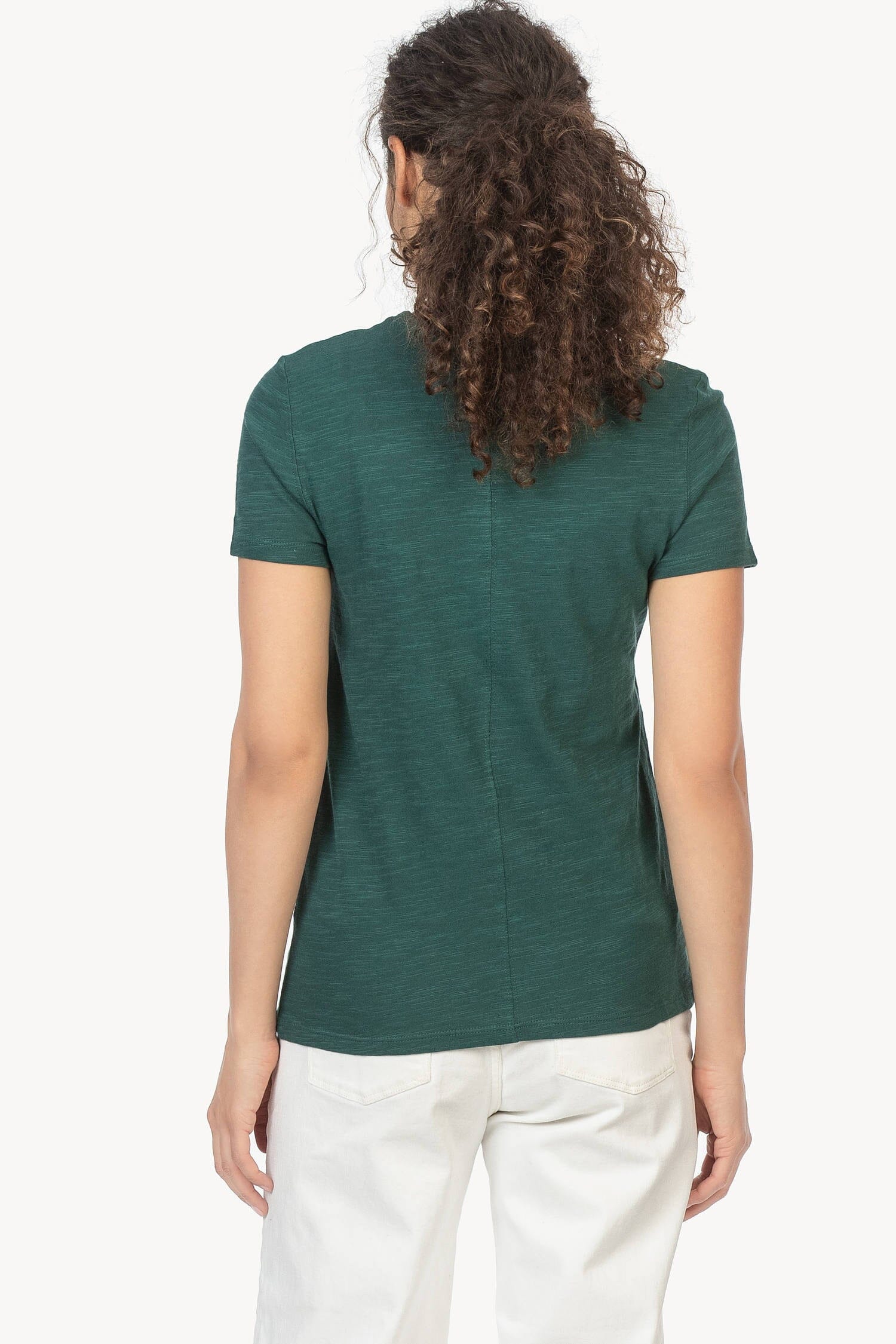 Short Sleeve Back Seam Tee Womens Top Sea Moss A2