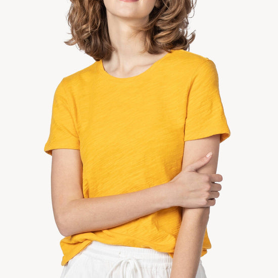 Short Sleeve Back Seam Tee Womens Top Sunshine A1