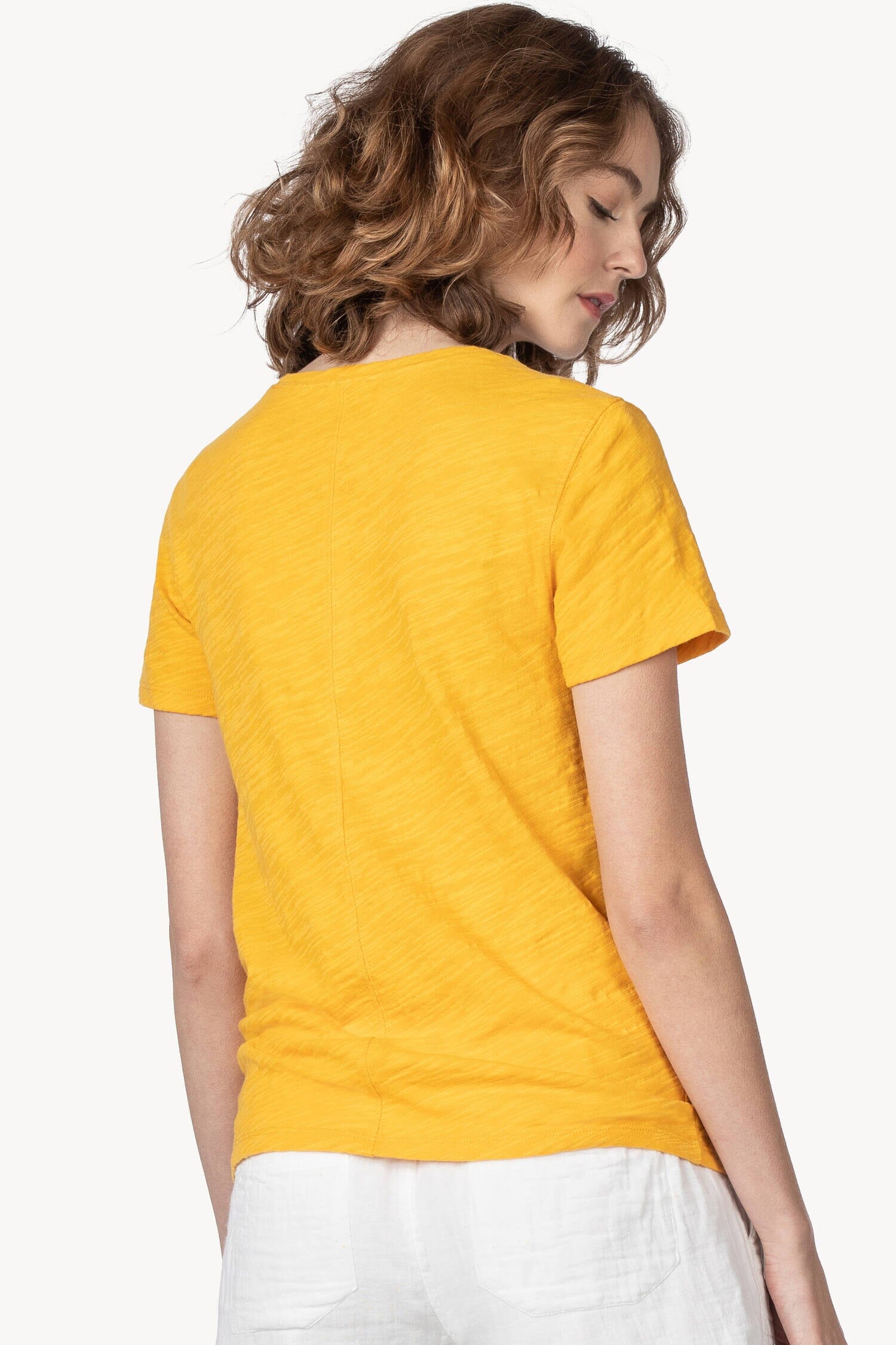 Short Sleeve Back Seam Tee Womens Top Sunshine A2