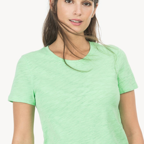 Short Sleeve Back Seam Tee Womens Top Spearmint A5