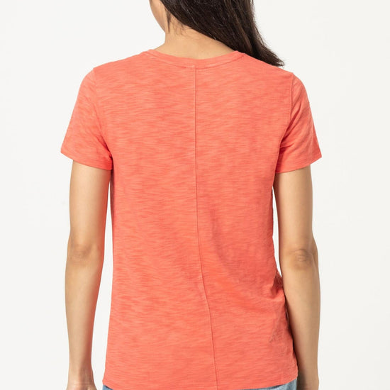 Short Sleeve Back Seam Tee Womens Top Sunkist A2