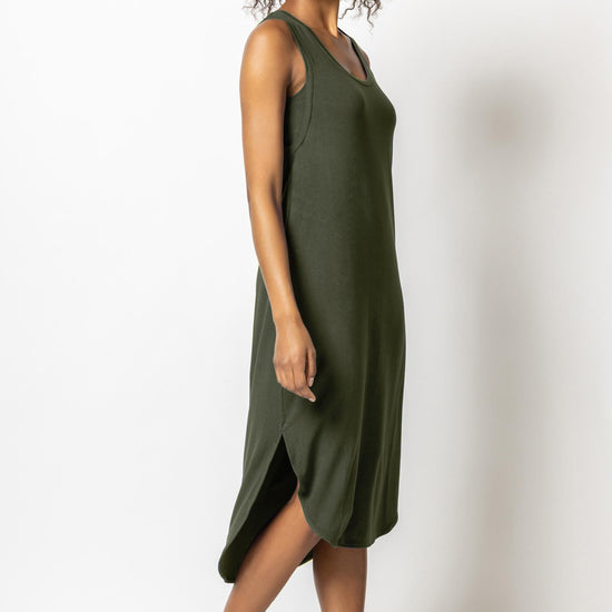 Easy Tank Dress Womens Dress Olive A1