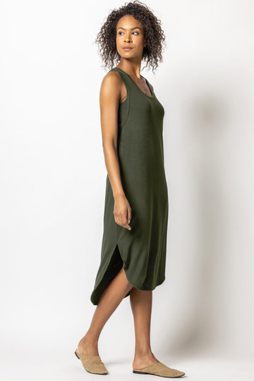 Easy Tank Dress Womens Dress Olive A1