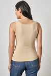 Scoop Tank Womens Top Nude A2