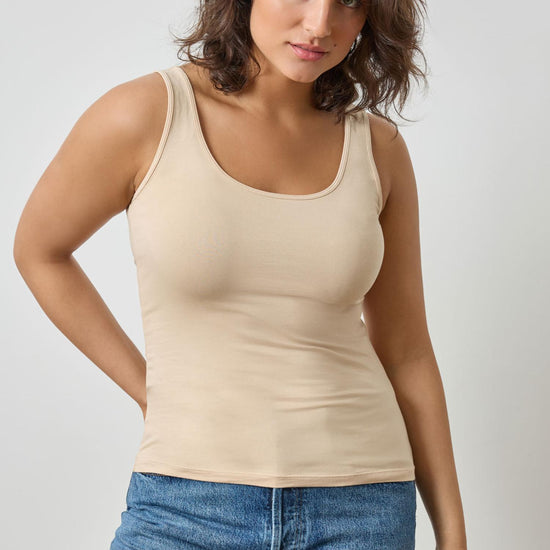 Scoop Tank in color Nude Image A3