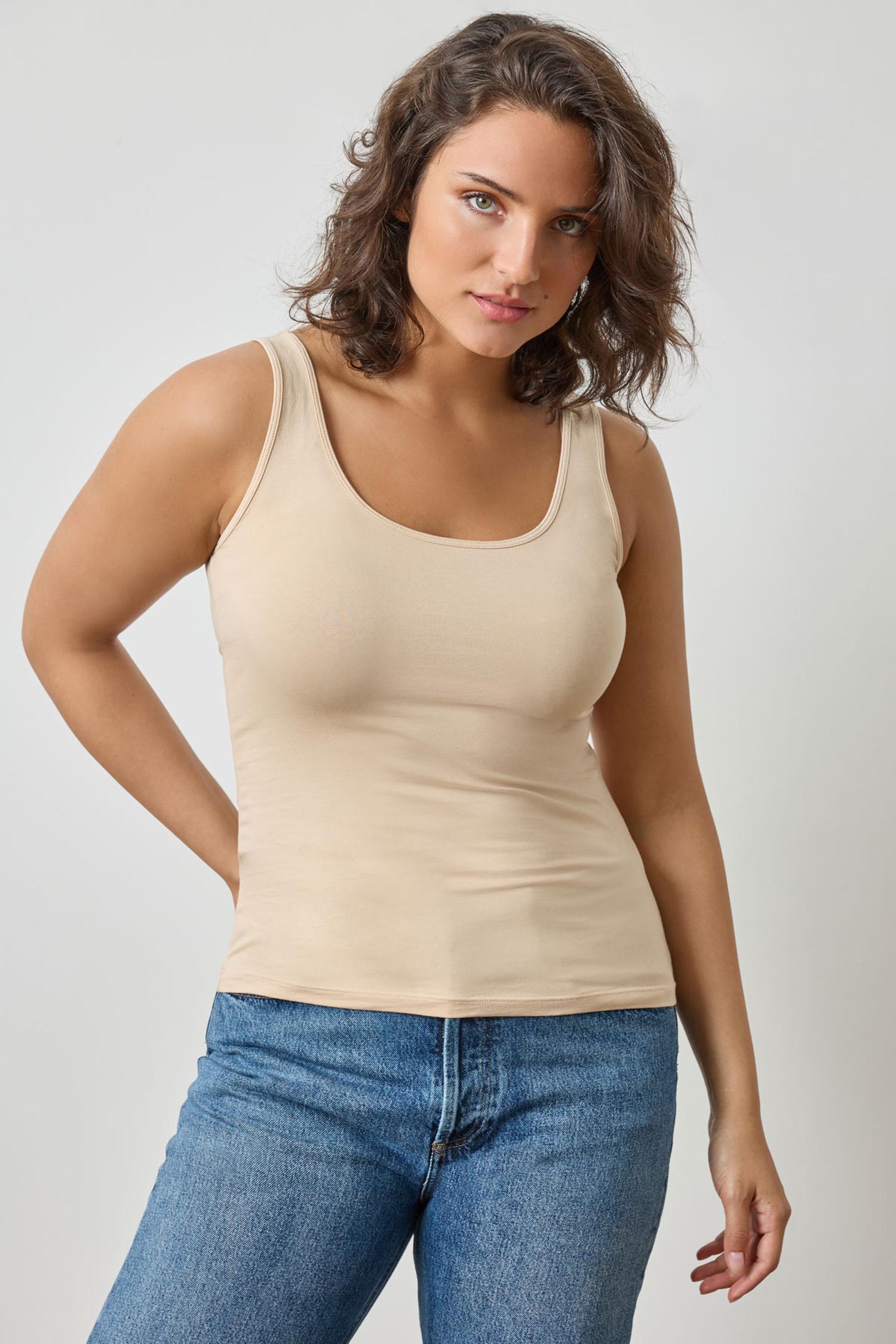 Scoop Tank in color Nude Image A3