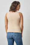 Scoop Tank Womens Top Nude A4