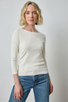 3/4 Sleeve Boatneck Womens Top Rope A1