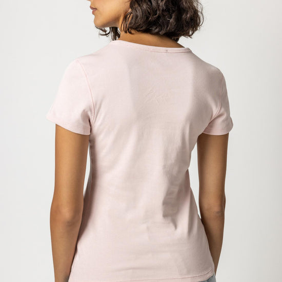 Short Sleeve Crew in color Camellia Image A2