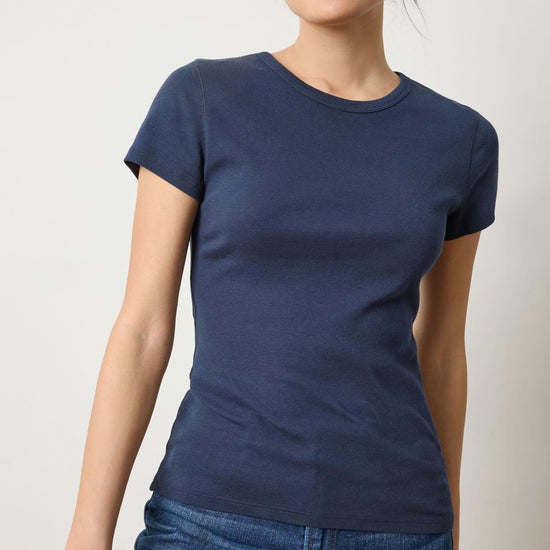 Short Sleeve Crew in color Dark Navy Image A1