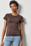 Short Sleeve Crew in color Espresso Image A1