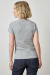 Short Sleeve Crew Womens Top Heather Grey A2