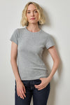 Short Sleeve Crew in color Heather Grey Image A3