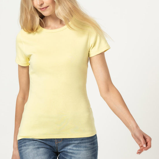 Short Sleeve Crew in color Limelight Image A3