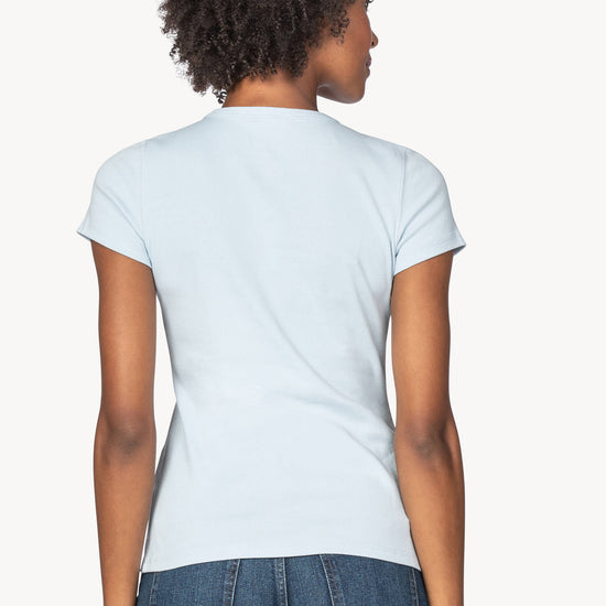 Short Sleeve Crew in color Sky Image A2