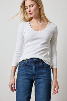 3/4 Sleeve V-Neck