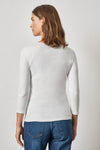3/4 Sleeve V-Neck Womens Top White A2